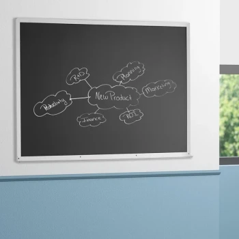 Aarco DC2436B 24" x 36" Black Satin Anodized Aluminum Frame Slate Composition Chalkboard
