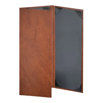 H. Risch, Inc. HAR-3V Harley 4 1/4" x 11" Customizable Butterscotch 3 View Menu Cover