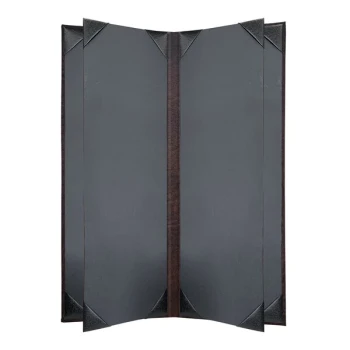 H. Risch, Inc. HAR-6V Harley 4 1/4" x 11" Customizable Brown 6 View Menu Cover