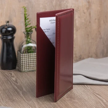 Menu Solutions CH770 BU 5" x 9" Burgundy Guest Check Presenter
