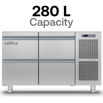 Coldline, Worktop Chiller, 4 Drawers, 280 L Capacity, 250 W