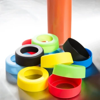TableCraft SB53A Assorted Silicone WideMouth™ Squeeze Bottle Bands (53mm) - 12/Pack