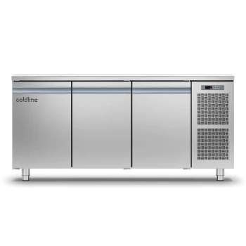 Coldline, Worktop Freezers, Stainless Steel, Silver, 3 Doors, 440 L Capacity, 850 W