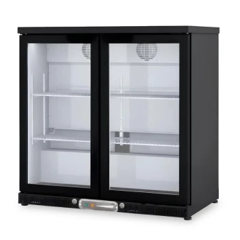 Coreco, Bar Cooler, 250 L Capacity, Stainless Steel, Black, 2 Doors, Glass, 230V