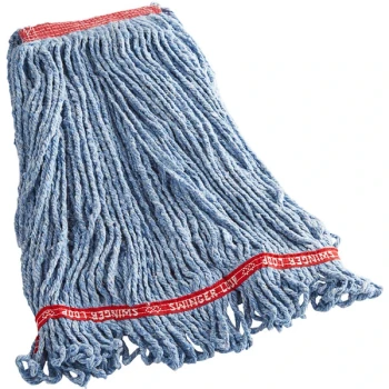 Rubbermaid® Swinger Loop FGC11306BL00 24 oz. #32 Blue Blend Looped End Wet Mop Head with 1" Headband