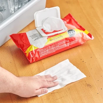 Sani Professional 9" x 8" 72 Count No-Rinse Sanitizing Multi-Surface Wipes - 12/Case