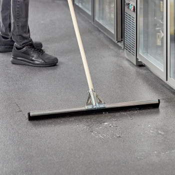 Ettore Wipe'n Dry 1639 30" Double Foam Rubber Floor Squeegee with Splash Guard