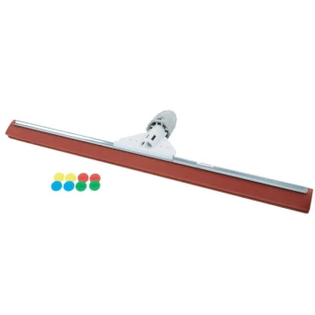 Unger SmartFit WaterWand HW30A 30" Red Heavy-Duty Double Foam Rubber Floor Squeegee with SmartColor System