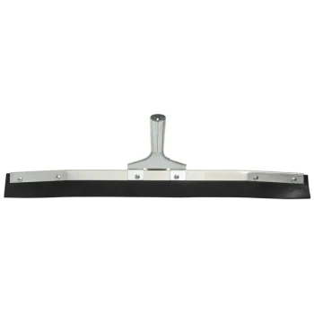 Carlisle Flo-Pac 36324C00 24" Black Curved Single Blade Rubber Floor Squeegee with Metal Frame