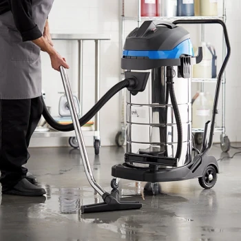 Lavex 26 Gallon Stainless Steel Commercial Wet / Dry Vacuum with Toolkit - 100-120V, 1400W