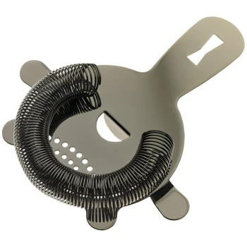 Barfly® M37071BK Heavy-Duty 4 Prong 5 5/8" Gun Metal Black Hawthorne Strainer