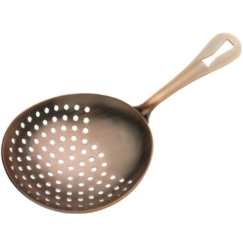Barfly® M37028ACP 6 1/2" Antique Copper-Plated Julep Strainer