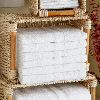 Lavex Standard 22" x 44" Cotton / Poly Pool / Bath Towel 6 lb. - 12/Pack