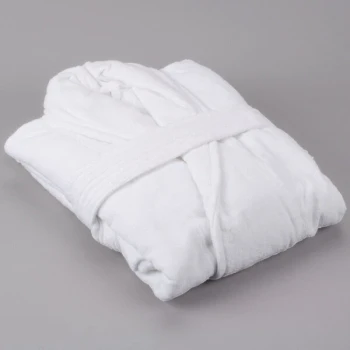 Oxford Velour Shawl Collar Bath Robe - 12/Pack