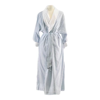 Telegraph Hill Navy Seersucker Double Layer Bath Robe DLR-S-NVY-M - M