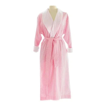 Telegraph Hill Pink Seersucker Double Layer Bath Robe DLR-S-PNK-L - L