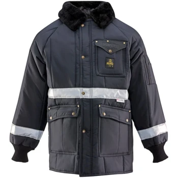 RefrigiWear Iron-Tuff Enhanced Visibility Siberian Navy Jacket 0343RNAVXLG - XL