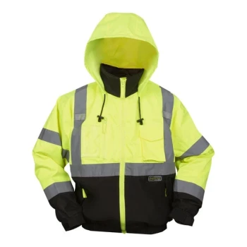 Cordova Reptyle Hi-Vis Lime Type R Class 3 3-in-1 Bomber Jacket with Detachable Hood - 2X