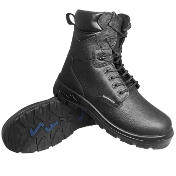 Genuine Grip® 6080 Poseidon Men's Size 10 Medium Width Black Waterproof Composite Toe Non-Slip Full Grain Leather Boot