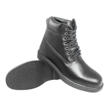 Genuine Grip® 7160 Men's Size 10 Wide Width Black Waterproof Non Slip Leather Boot