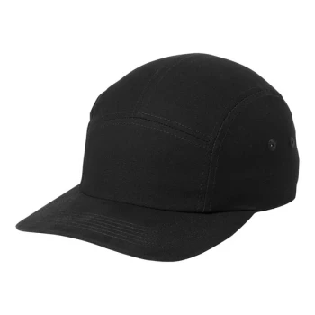 Port Authority C970 Customizable Black 7-Panel Brushed Camper Cap - Unstructured, Mid Profile