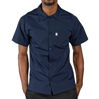 Uncommon Chef 0920 Navy Customizable Classic Short Sleeve Cook Shirt - L