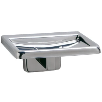 Bobrick B-680 Surface-Mounted Soap Dish with Bright Polished Finish