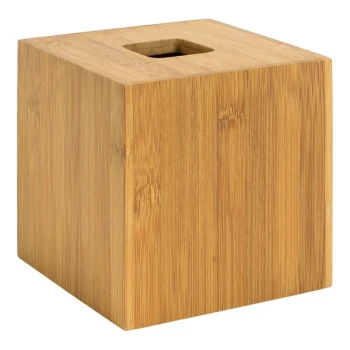 room360 Bali 5 1/2" x 5 1/2" Natural Bamboo Square Tissue Box Cover - 4/Pack