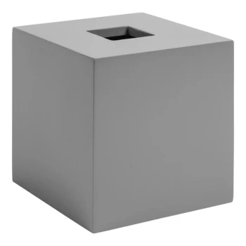 room360 Bali 5 1/2" x 5 1/2" Smoke Bamboo Square Tissue Box Cover - 4/Pack