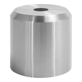 room360 Geneva 6 1/4" Silver Stainless Steel Square Tissue Box Cover - 4/Pack