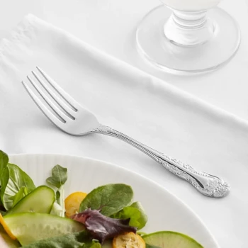 Acopa Capulet 6 1/8" 18/0 Stainless Steel Heavy Weight Salad / Dessert Fork - 12/Case