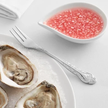 Acopa Capulet 5 1/2" 18/0 Stainless Steel Heavy Weight Oyster / Appetizer / Cocktail Fork - 12/Case
