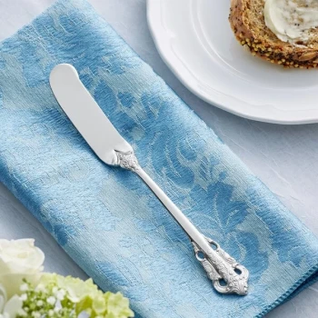 Acopa Ophelia 6 3/4" 18/10 Stainless Steel Extra Heavy Weight Butter Knife - 12/Case