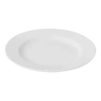 Bon Chef Mezzo 11" Bright White Porcelain Wide Rim Plate - 18/Case