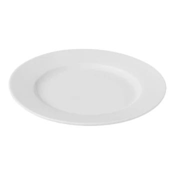 Bon Chef Mezzo 9" Bright White Porcelain Wide Rim Plate - 36/Case