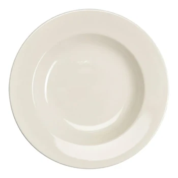 Homer Laughlin from Steelite International HL39800 30 oz. Ivory (American White) Rolled Edge China Pasta Bowl - 12/Case