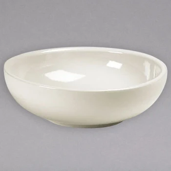 Hall China from Steelite International HL20470AWHA Ivory (American White) 30 oz. China Salad / Pasta / Rice Bowl - 12/Case