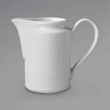 RAK Porcelain Rondo 11.9 oz. Ivory Embossed Porcelain Creamer - 6/Case