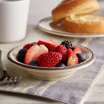 Carlisle 5401853 Mingle 4.5 oz. Sweet Cream Melamine Fruit Bowl - 48/Case