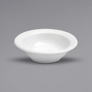Oneida Buffalo Bright White Ware by 1880 Hospitality F8000000710 4.5 oz. Narrow Rim Porcelain Fruit Bowl - 36/Case