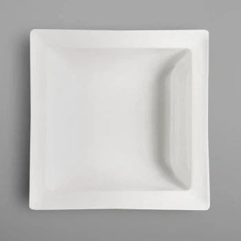 RAK Porcelain Classic Gourmet 22 oz. Ivory Porcelain Square Salad Bowl - 6/Case