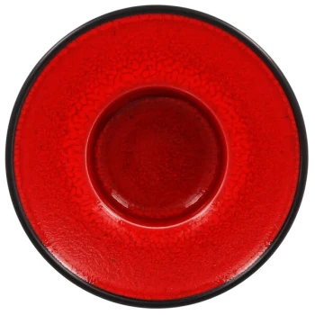 RAK Porcelain Fire 5 1/2" Red Porcelain Saucer - 6/Case
