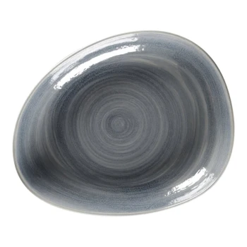 RAK Porcelain Rakstone Spot 11" x 8 15/16" Jade Porcelain Deep Organic Plate - 12/Case