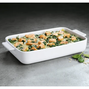 Villeroy & Boch 13-6021-3273 Cooking Elements 11 3/4" x 7 7/8" White Porcelain Rectangle Baking Dish - 6/Case