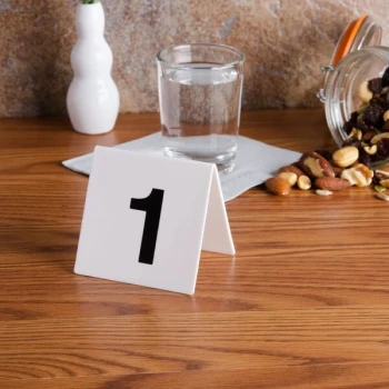 GET NUM-1-25 3 1/4" Number Table Tents - 1 to 25
