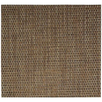 Front of the House Metroweave 14" x 13" Beige Rattan Woven Vinyl Rectangle Placemat - 12/Pack