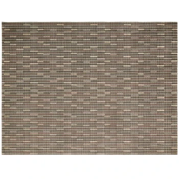 Front of the House Metroweave 16" x 12" Multi Urban Woven Vinyl Rectangle Placemat - 12/Pack