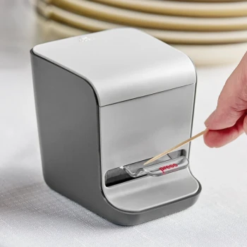 TableCraft 336P Plastic Two-Toned Gray Toothpick Dispenser