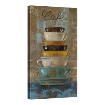 Elephant Stock 18" x 36" Antique Coffee Cups I Canvas Wall Art