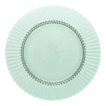 Zwiesel Fortessa Archie 12 13/16" Verde Round Glass Charger Plate - 12/Case